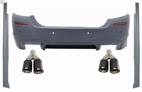 Bara Spate BMW Seria 5 F10 (2011-2017) cu Praguri Laterale si Tobe Ornamente Siste- livrare gratuita