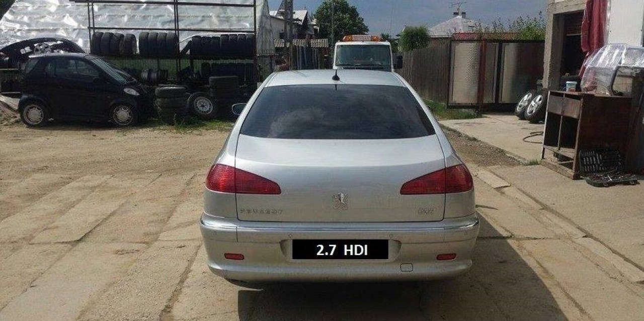 Bara spate completa culoare gri cu senzori parcare peugeot 607 facelift