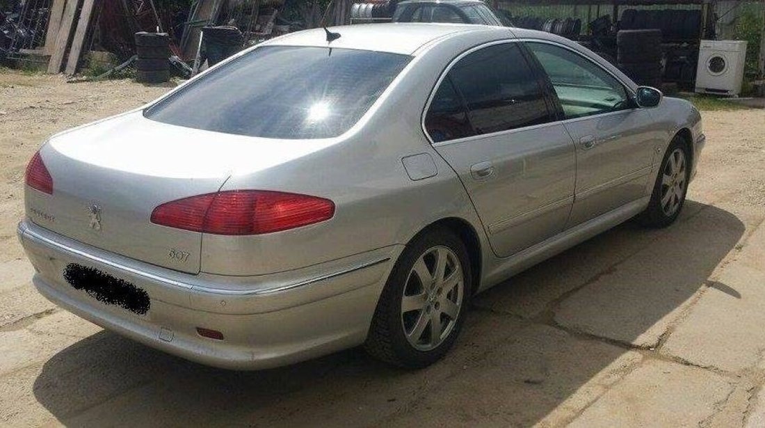 Bara spate completa culoare gri cu senzori parcare peugeot 607 facelift