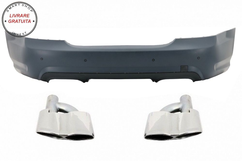 Bara Spate cu Ornamente de evacuare Mercedes S-Class W221 (2005-2011) S65 Design- livrare gratuita