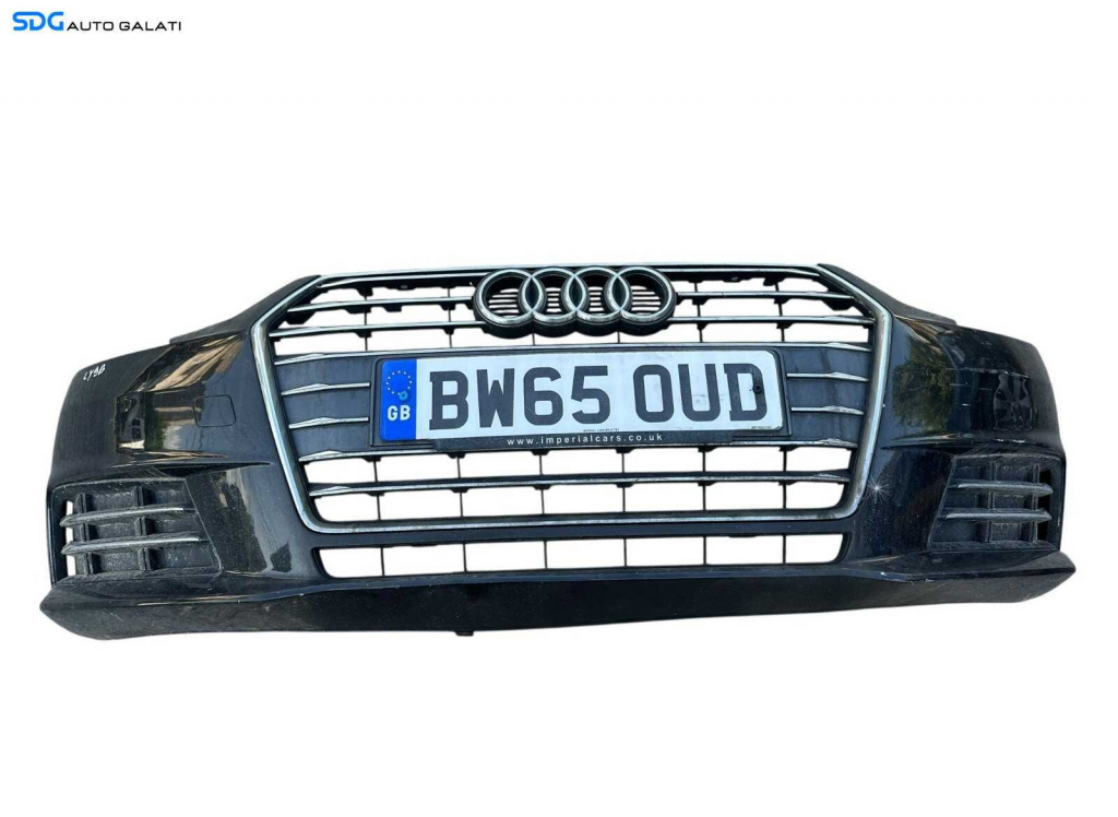 Bara Spoiler Fata Completa cu Grila si Emblema Audi A4 B8 B8.5 FL Facelift 2012 - 2015 Culoare LZ9Y [K3502] [K3503]