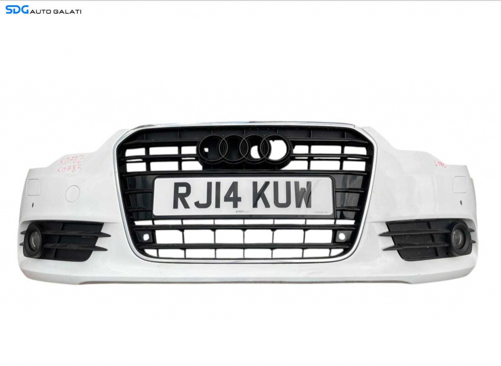 Bara Spoiler Fata cu Grila cu Emblema Locas Senzori de Parcare si Spalatoare de Faruri Audi A6 C7 NFL Non Facelift 2011 - 2014 Culoare LY9C [K0782] [K0783] [Depozit]
