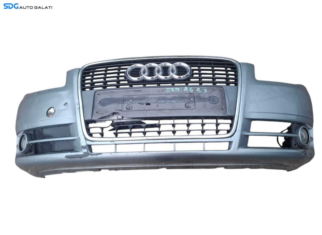 Bara Spoiler Fata cu Grila Emblema Grila Grile Proiector Proiectoare Audi A4 B7 2004 - 2008 (grila este cu defect) [LC0751]