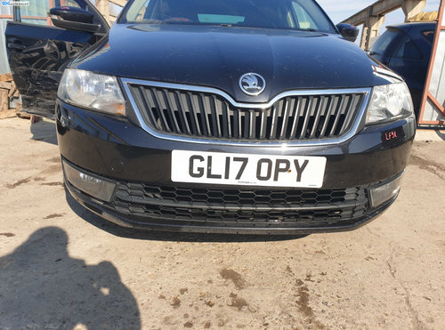 Bara Spoiler Fata cu Grile si Proiectoare Skoda Rapid 2012 - 2017 Culoare LF9R [K4348]
