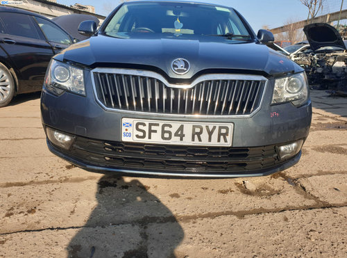 Bara Spoiler Fata cu Grile si Proiectoare Skoda Superb 2 FL Facelift 2013 - 2015 Culoare LF7Y [K4526...