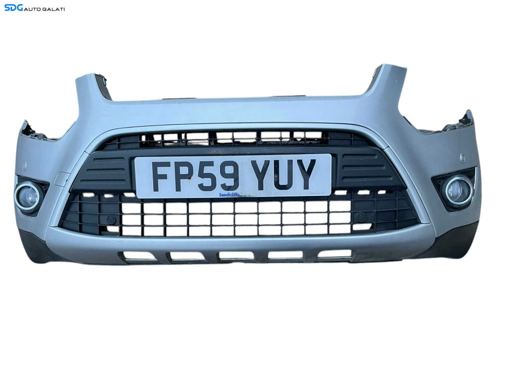 Bara Spoiler Fata cu Locas Senzori Parcare Completa cu Grila Grile Proiectoare Ford Kuga 1 2008 - 2012 Culoare 08 ( bara vine cu locașul de senzori, fără senzori și cablaj la prețul afișat) [B3961]