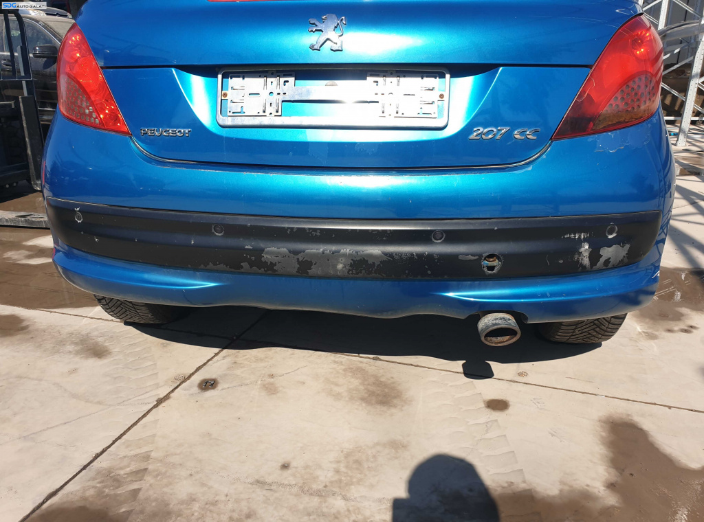 Bara Spoiler Spate cu Locas Senzori Parcare Peugeot 207 CC Cabrio 2006 - 2014 Culoare KMU Neysha Blue [K6572]