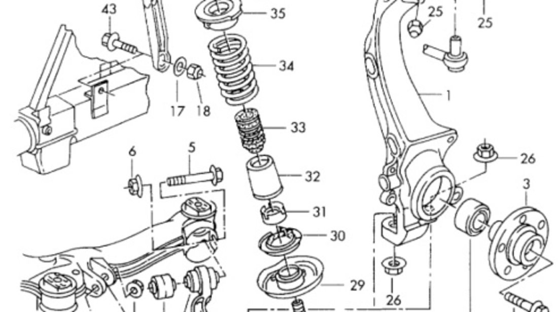 Bara stabilizatoare fata Audi A4 B7 (2004-2008) 2.0 BLB 4D0411336D OEM 4D0411336D