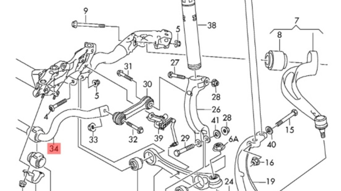 Bara stabilizatoare fata Audi A4 B8 2.0 TDI CAG Sedan 2009 OEM 8K0411309K