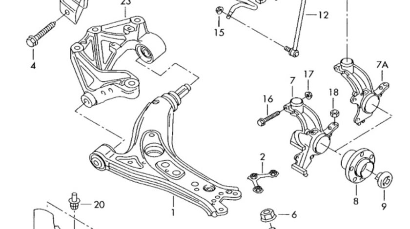 Bara stabilizatoare fata Seat Cordoba (6L2) Berlina 2003 1.9 SDI OEM 6Q0411305AA