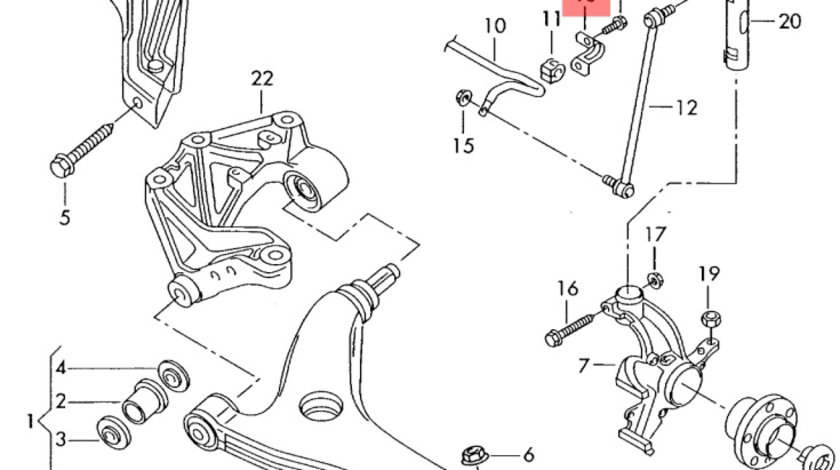 Bara stabilizatoare fata ​Skoda Fabia (6Y2) Hatchback 2006 1.4 TDI SKODA FABIA (6Y2) [ 1999 - 2008 ] OEM 6Q0411333A