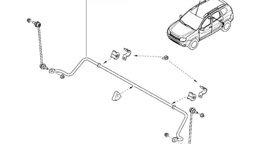 BARA STABILIZATOARE SPATE DUSTER RENAULT 8200814764 <br>