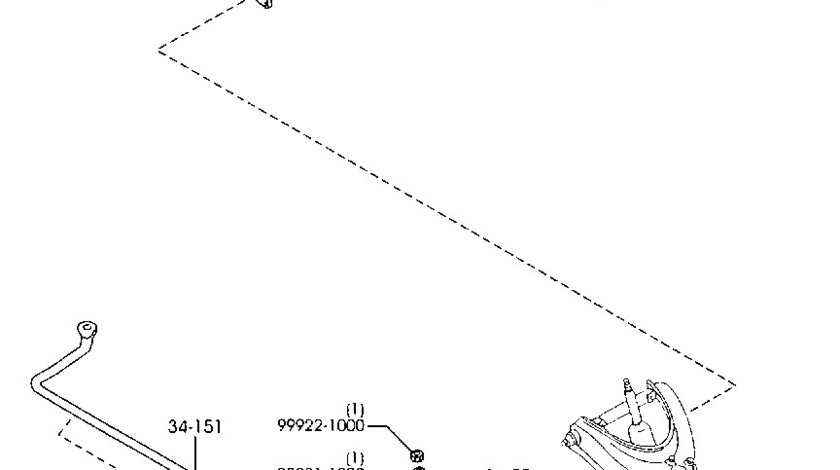 Bara torsiune fata Mozda B2500 (poz.34011C) MAZDA OE UH74-34-T11B