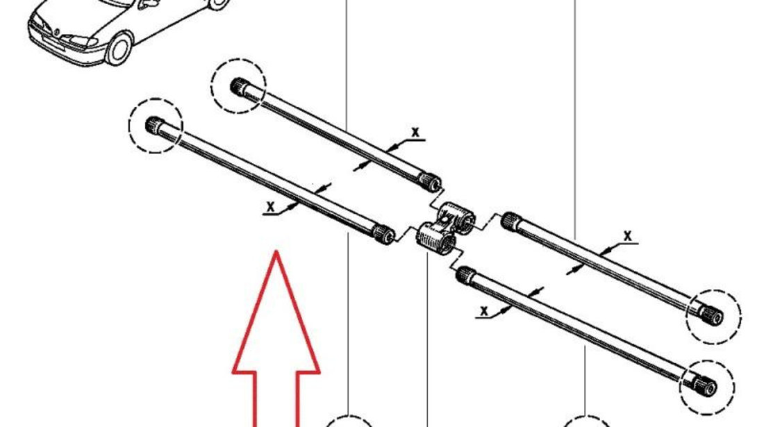 Bara torsiune spate Renault Megane I (1996-2003) #1 8200048884