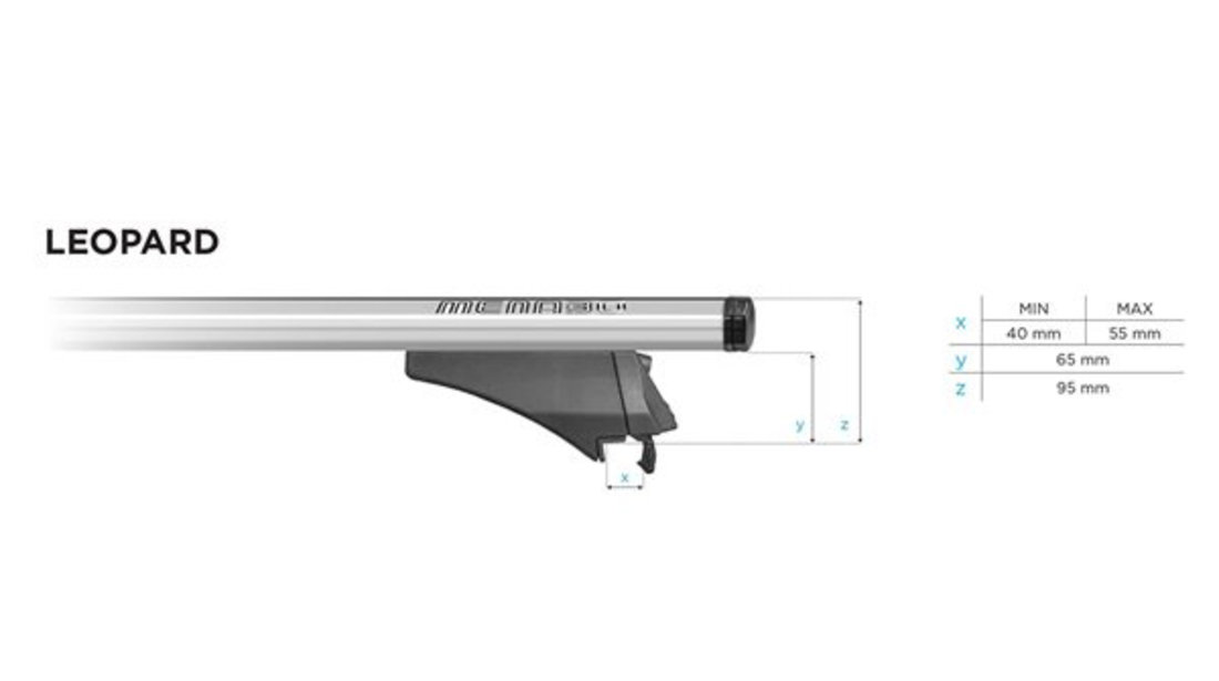 Bare transversale Menabo Leopard Silver XL pentru LINCOLN Corsair 2020+