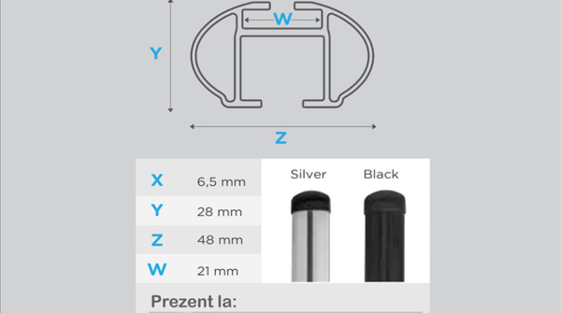 Bare transversale Menabo Tiger Silver pentru BMW X3 (F25) 2010-2017