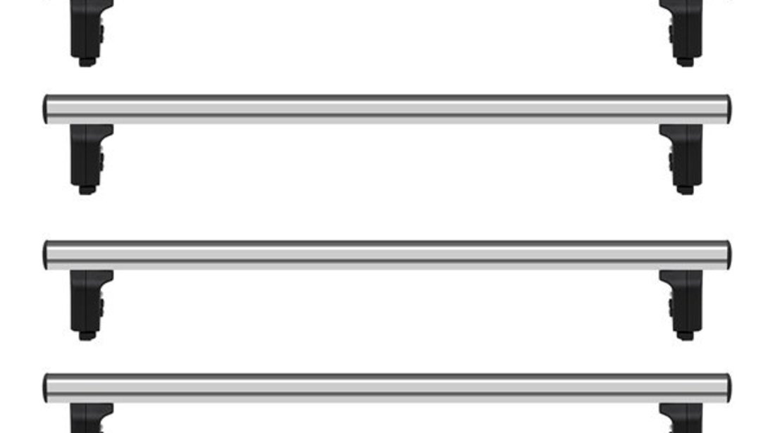 Bare transversale Nissan Interstar, model 1997-2010, L2,L3 - H2,H3, aluminiu, Menabo Professional