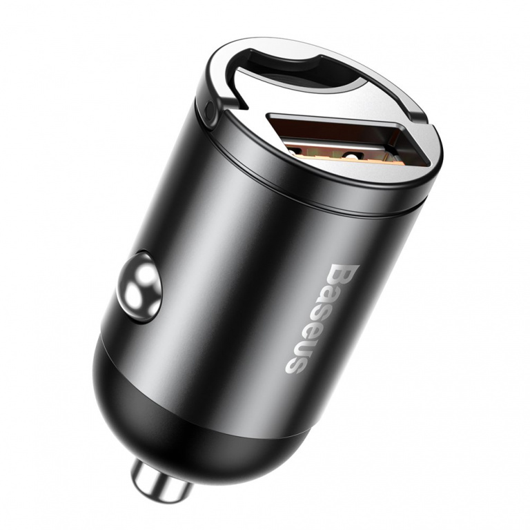 Baseus Tiny Star Mini încărcător Rapid Pentru Mașină Port USB 30W Gri (VCHX-A0G)