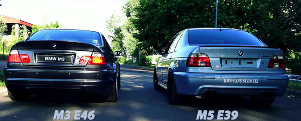 Batalia evacuarilor: BMW M3 E46 vs. BMW M5 E39. Care suna mai bine?