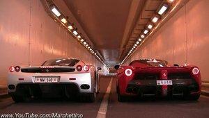 Batalia evacuarilor: Ferrari Enzo vs Ferrari LaFerrari. Care suna mai bine?