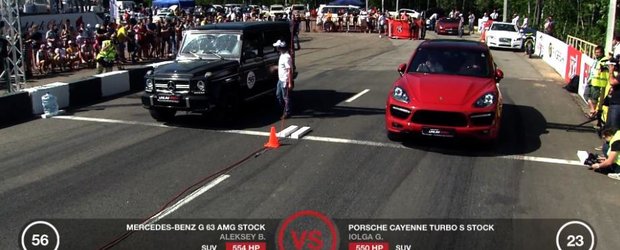 Batalia gigantilor: Mercedes-Benz G63 AMG vs. Porsche Cayenne Turbo S