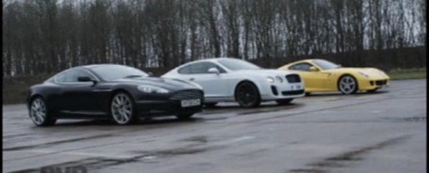 Batalia GTurilor: Aston Martin DBS vs. Bentley Supersports vs. Ferrari 599 HGTE