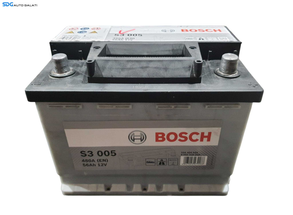 Baterie Acumulator Auto 55AH 480A BOSCH 556400048 0092S30050 Volkswagen Audi Seat Skoda Ford Opel Toyota BMW Mercedes Renault Peugeot Dacia [D0322]