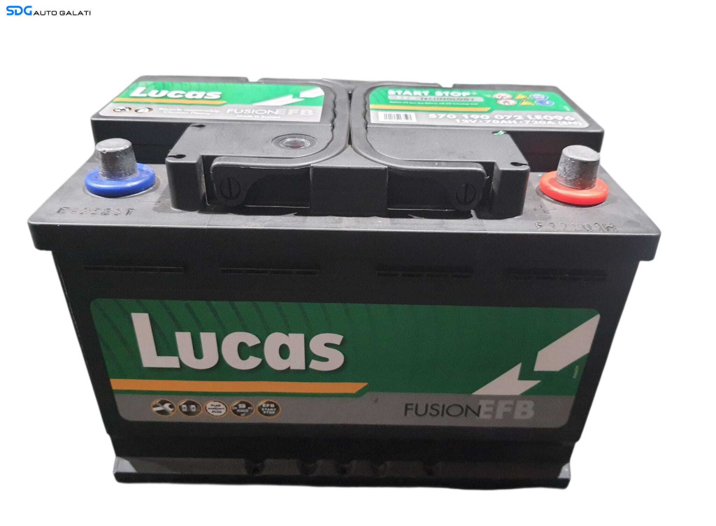 Baterie Acumulator Auto 70AH 720A LUCAS Fusion EFB Start Stop 570190072 Volkswagen Audi Seat Skoda Ford Opel Toyota BMW Mercedes Renault Peugeot Dacia 1999 - 2020 [D0432]