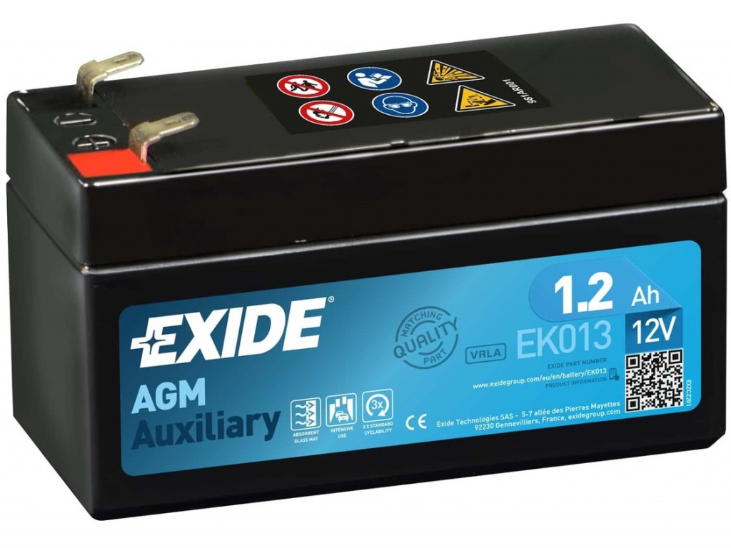 Baterie Auxiliara Exide AGM Auxiliary 1.2Ah 12V EK013