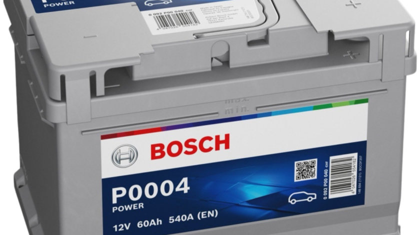 Baterie Bosch Power P0004 60Ah 540A 12V 0 092 P00 040