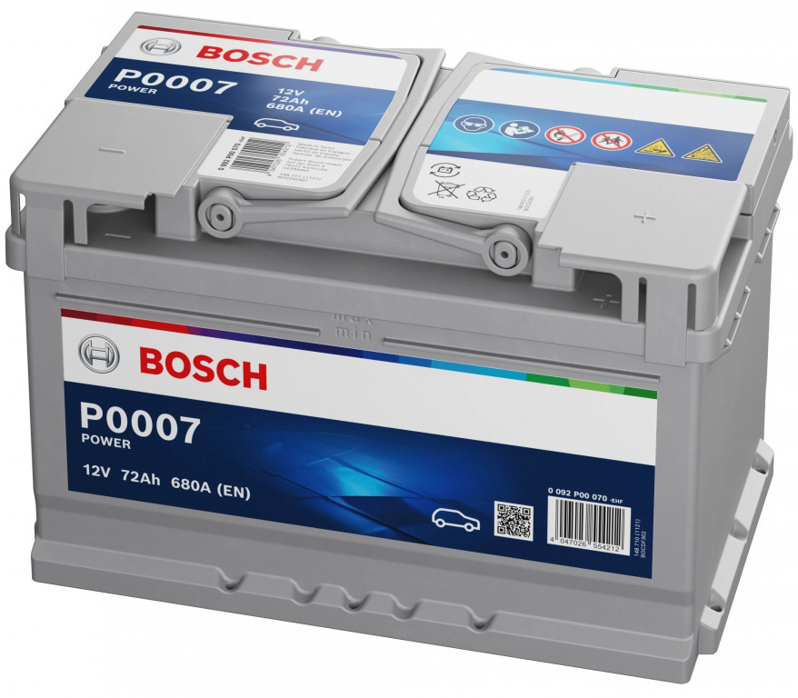 Baterie Bosch Power P0007 72Ah 680A 12V 0 092 P00 070