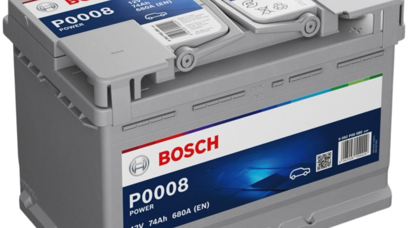 Baterie Bosch Power P0008 74Ah 680A 12V 0 092 P00 080