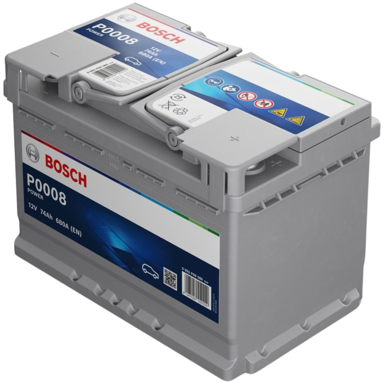 Baterie Bosch Power P0008 74Ah 680A 12V 0 092 P00 080