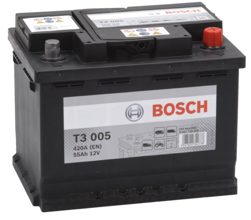 Baterie Bosch T3 55Ah 420A 12V 0092T30050