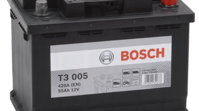Baterie Bosch T3 55Ah 420A 12V 0092T30050
