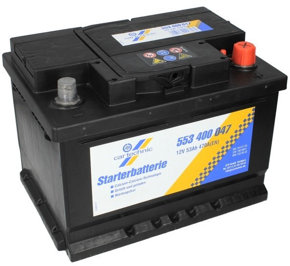 Baterie Cartechnic Standard 53Ah 470A 12V CART553400047
