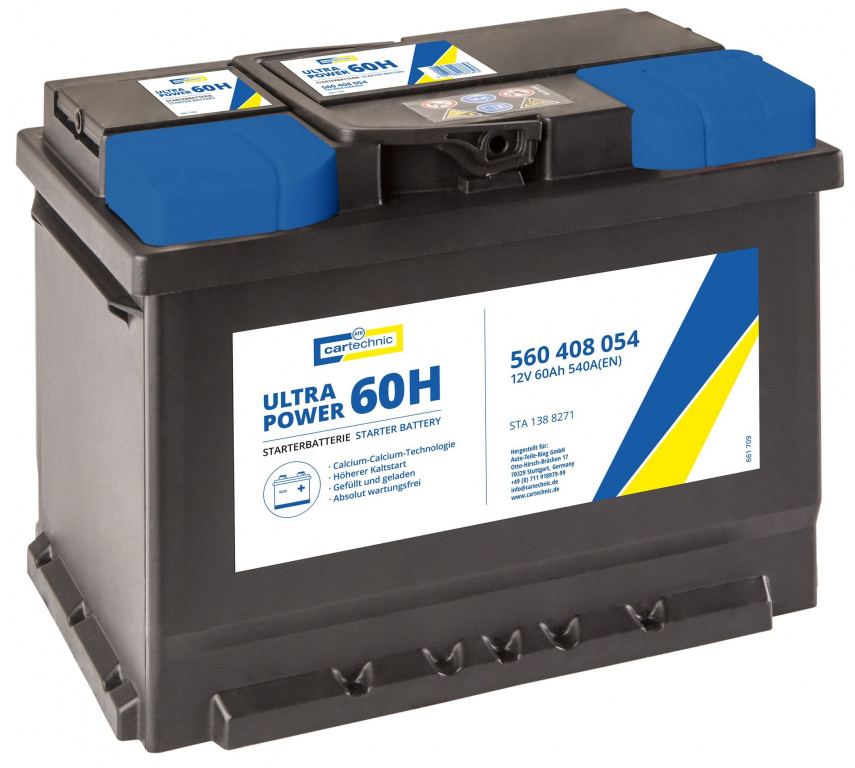 Baterie Cartechnic Ultra Power 60Ah 540A 12V CART560408054