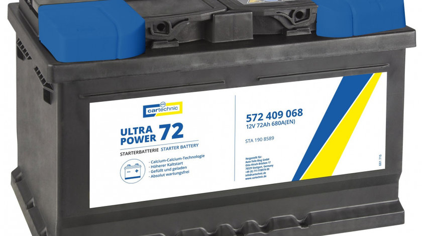 Baterie Cartechnic Ultra Power 72Ah 680A 12V CART572409068