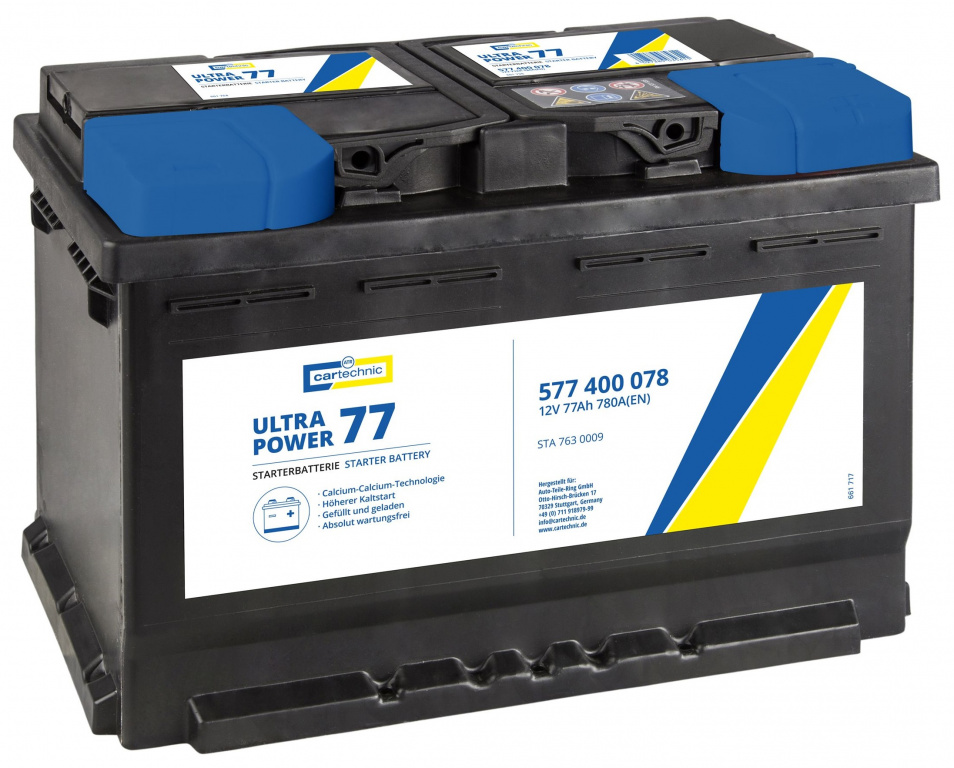 Baterie Cartechnic Ultra Power 77Ah 780A 12V CART577400078