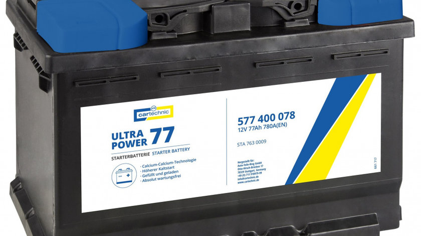 Baterie Cartechnic Ultra Power 77Ah 780A 12V CART577400078