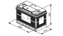 Baterie de pornire (0092T30500 BOSCH) JOHN DEERE,L...