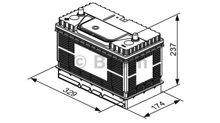 Baterie de pornire (0092T30500 BOSCH) JOHN DEERE,LAND ROVER