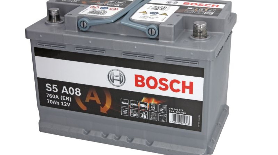 Baterie de pornire AUDI A1 Sportback (8XA, 8XF, 8XK) (2011 - 2016) BOSCH 0 092 S5A 080 piesa NOUA