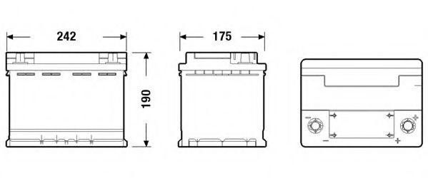 Baterie de pornire AUDI A3 (8P1) (2003 - 2012) EXIDE EK600 piesa NOUA