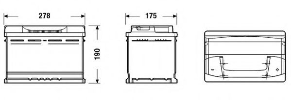 Baterie de pornire AUDI A3 Cabriolet (8P7) (2008 - 2013) EXIDE EB740 piesa NOUA