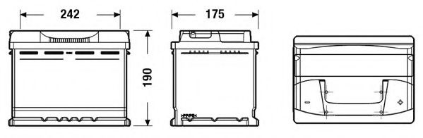 Baterie de pornire AUDI A4 Avant (8E5, B6) (2001 - 2004) EXIDE EB620 piesa NOUA