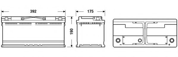 Baterie de pornire AUDI A4 Avant (8ED, B7) (2004 - 2008) EXIDE EB1100 piesa NOUA
