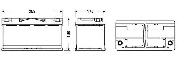 Baterie de pornire AUDI A6 Avant (4F5, C6) (2005 - 2011) EXIDE EK950 piesa NOUA