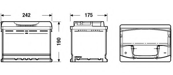 Baterie de pornire CHEVROLET CRUZE (J300) (2009 - 2016) EXIDE EA601 piesa NOUA