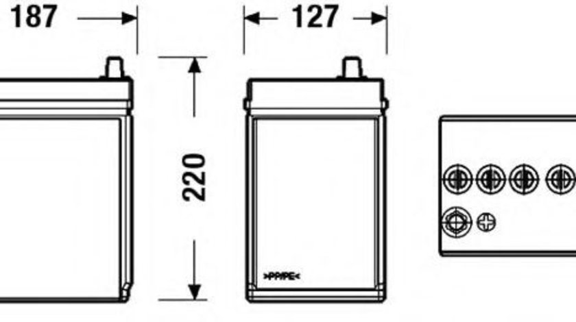 Baterie de pornire CHEVROLET SPARK (M300) (2009 - 2016) EXIDE EB357 piesa NOUA